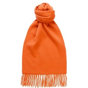 Pure 100% Scottish Cashmere Scarf Gift Box Hermes Orange Muffler New
